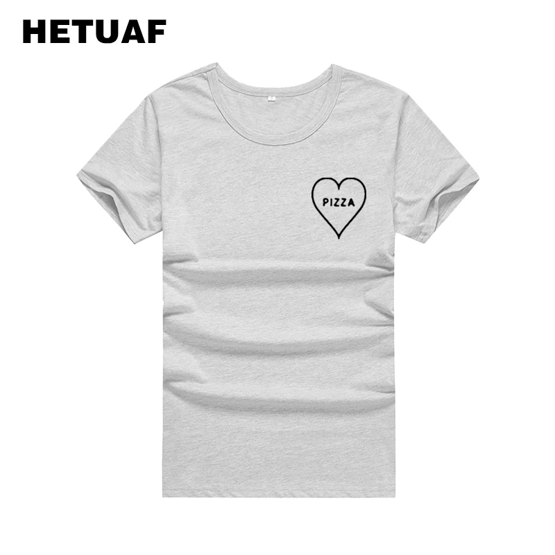 Женская футболка с графическим принтом HETUAF хлопковая Футболка карманами и пиццы