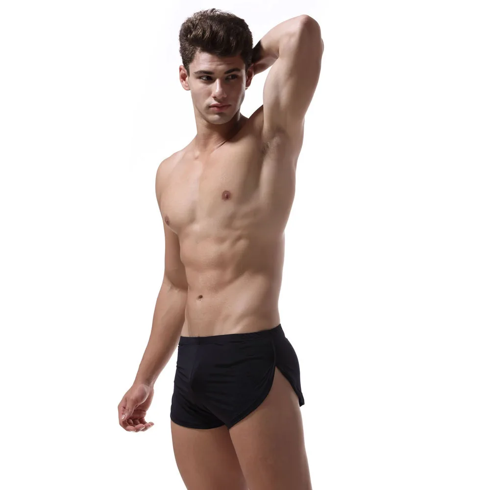 2022 best price 4pcs/lot Men Boxers Underwear Solid Color Soft Underpants Silky Sexy Calzoncillos Hombre