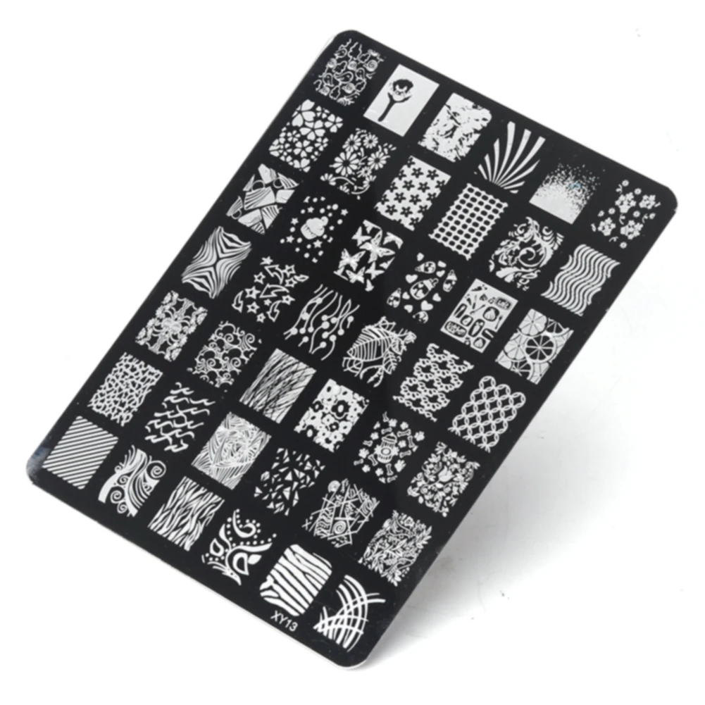 1 шт. шаблон для штамповки ногтей с дизайнерскими кружевными цветочками шаблоны