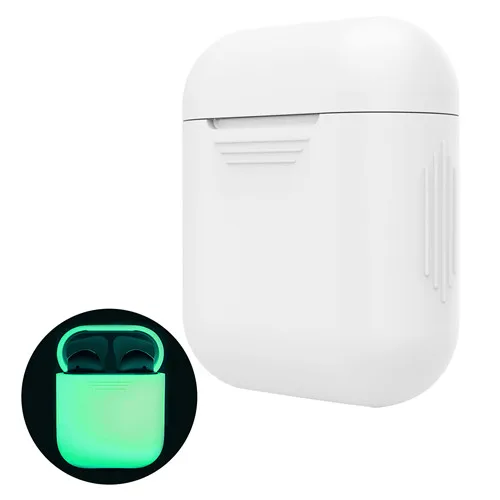 Transparent white Мягкий защитный силиконовый из ТПУ чехол для гарнитура для airpods зарядный корпус для air pods i12 i7 i10 чехол для зарядного устройства цветной чехол - Цвет: Transparent white