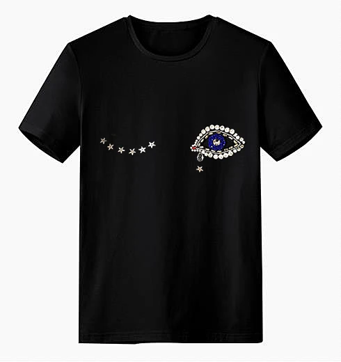 Новинка 2017 года Брендовая весенне летняя Пикантная Футболка с блестками