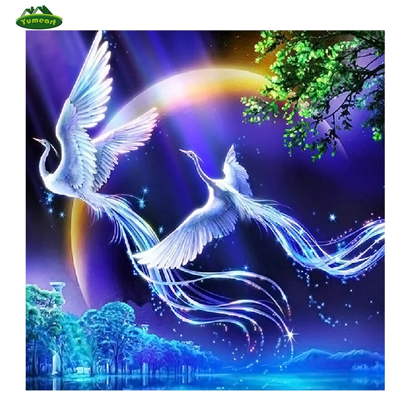 Настенные художественные 5D Diy Алмазная картина животные птицы любовник Феникс