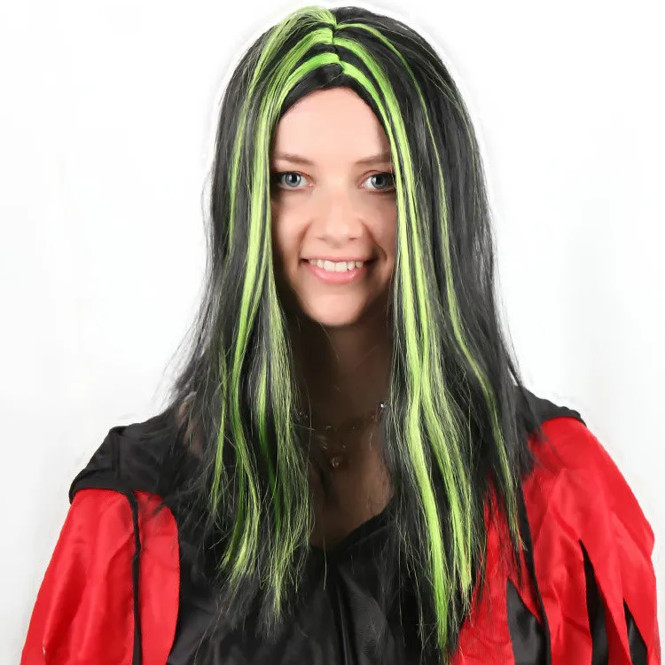 Длинные волосы ведьмы для праздника вечеринки прямые призраков на Хэллоуин