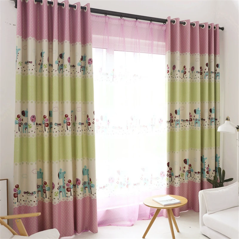 Занавески детские розовые окна пряжа для девочки детская комната спальня