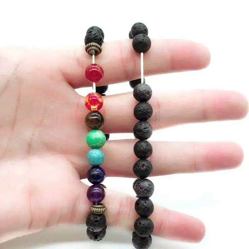 Чакра pulseras mujer браслет Rudraksha амулетный для мужчин Йога биллик натуральный камень