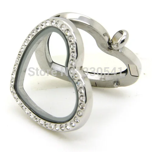 Новейший дизайн из нержавеющей стали Персиковое сердце стекло плавающий