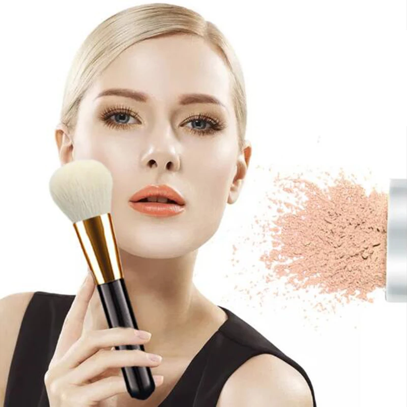 1 шт. Высококачественная свободная кисть для пудры профессиональная 100% козья