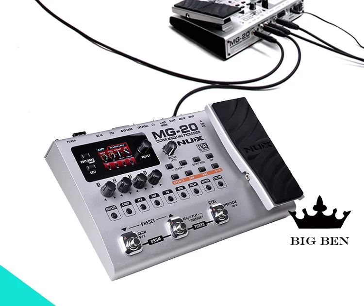 MG20 гитарный моделирующий процессор более 60 моделей барабанная машина looper Встроенный тюнер выразительные педали электрогитары эффекты