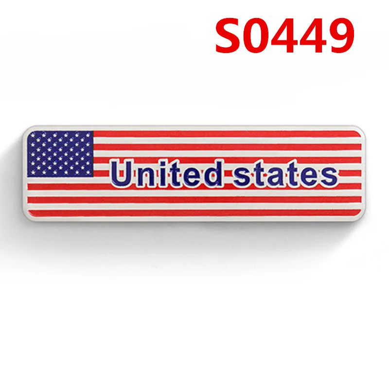 United States Алюминиевая Автомобильная наклейка UK, USA, ITALY, GERMAN, GREECE, TURKEY, эмблема, логотип национального флага, аксессуары для украшения мотоциклов - Цвет: United States