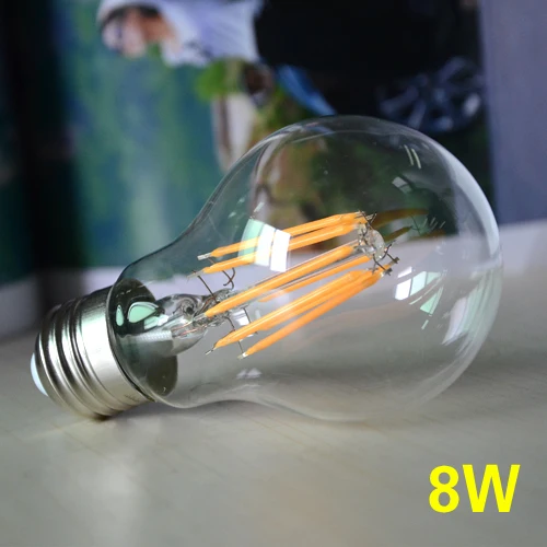 

Foxanon LED Filament Light E27 Glass Housing Leds Filament Blub Lamps 220V 2W 4W 6W 8W 360 Degree Retro Dimming Candle Dimmable
