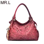 M R.L женская сумка, винтажная сумка, ажурные сумки, женские курьерские Сумки, наплечная сумка с верхними ручками, кожаный кошелек, новинка 2019, красная сумка-тоут