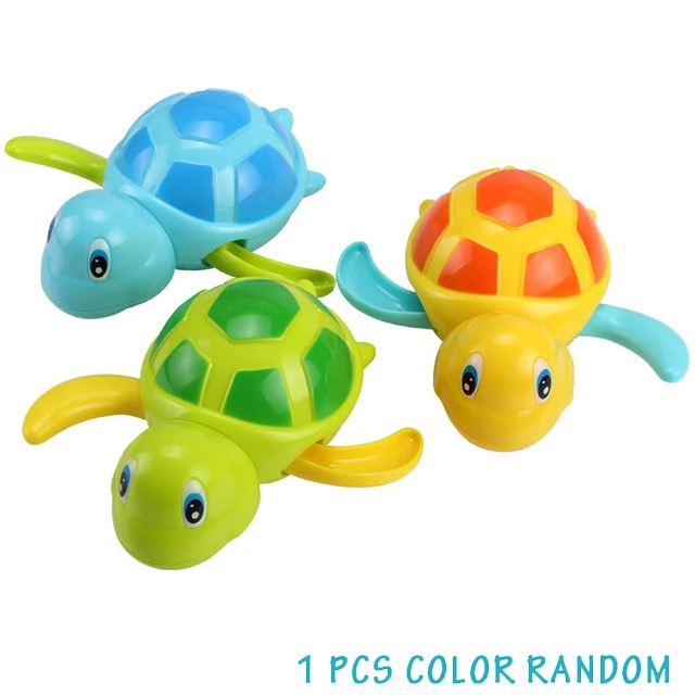 1PCS Random Color Различные Мультяшные животные Черепаха слон утка Развивающие игрушки для ванной классические для детей водные игрушки Детские заводные игрушки для ванной хранения - Цвет: 1PCS Random Color