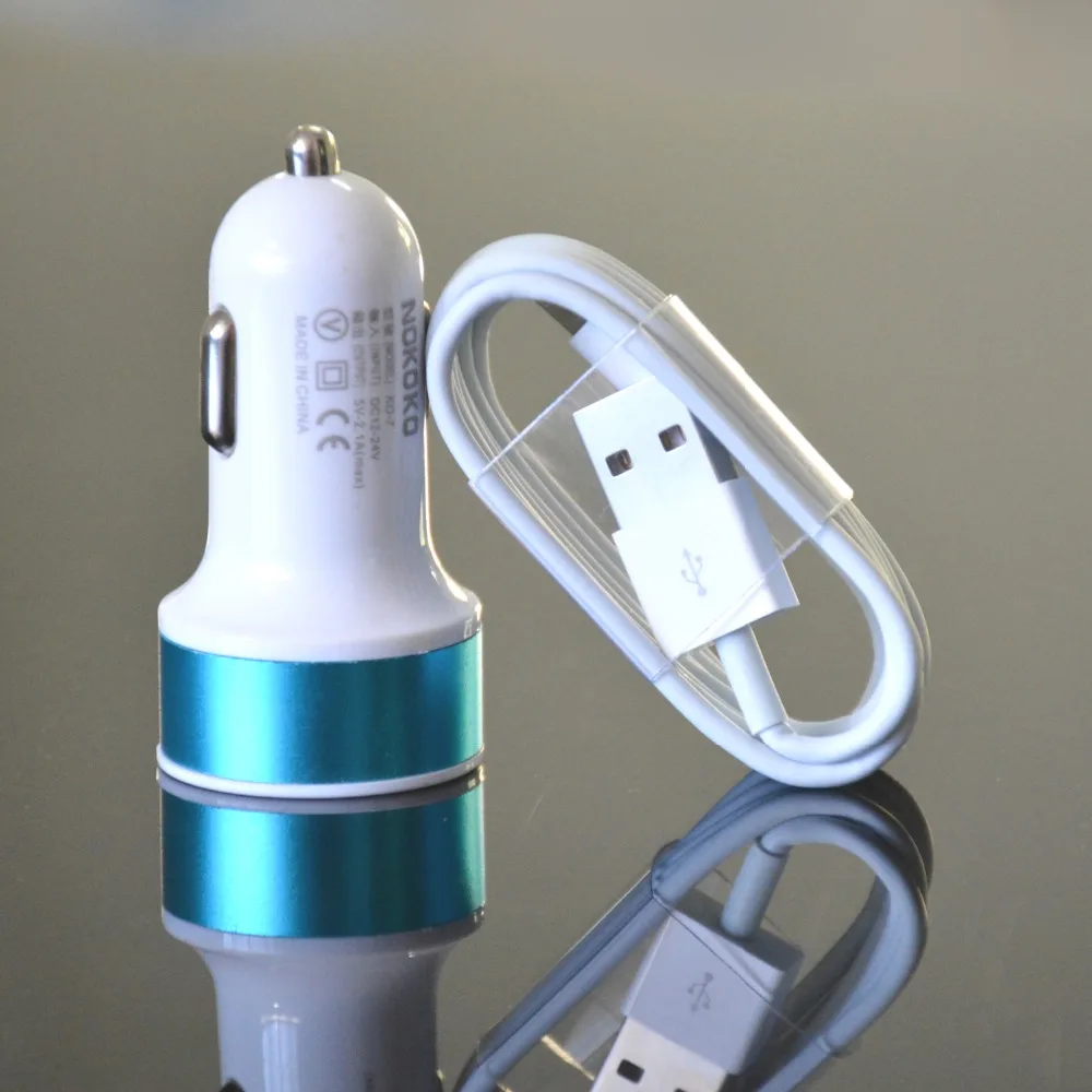 EUSTAK 1 комплект 2 USB порта автомобильное зарядное устройство + зарядный кабель для