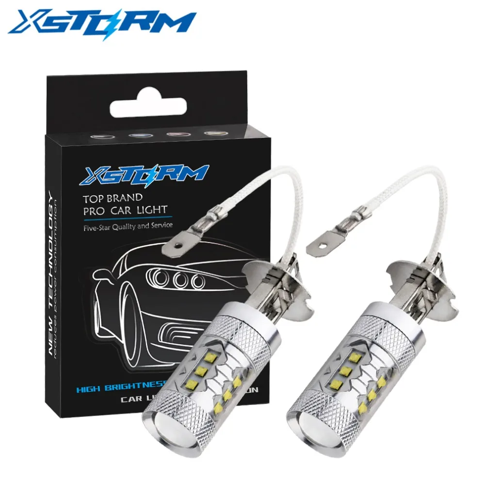 Лампа светодиодная автомобисветильник H3 противотумансветильник фара белой