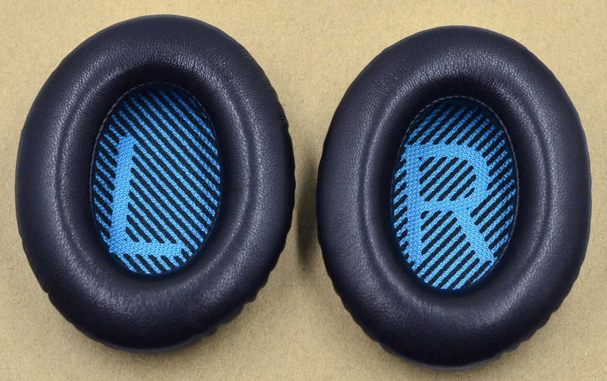 Black1(Blue-LR) Bgworld Замена 1 пары протеиновых кожаных амбушюр для Bose QC2 QC15 QC25 QC35 AE 2 2i 2w SoundTrue SoundLink наушники - Цвет: Black1(Blue-LR)