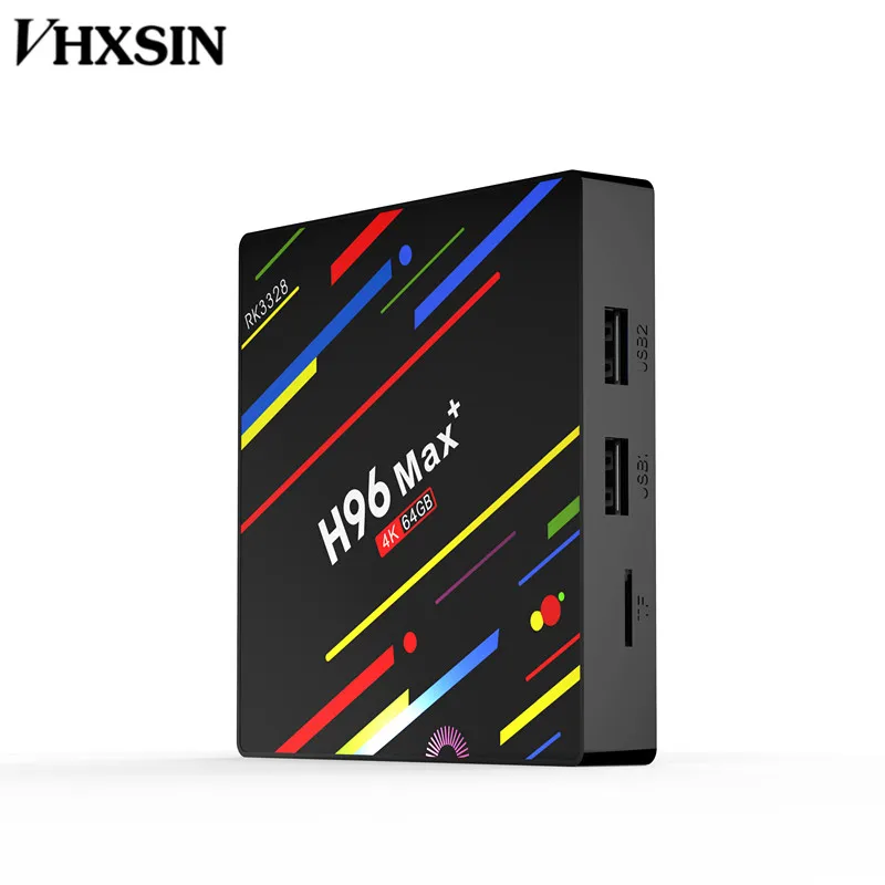 VHXSIN 20 шт./лот H96 Max plus H.265 RK3328 4 ядра Android TV Box 4G RAM 64G/32G ROM DDR3 | Электроника