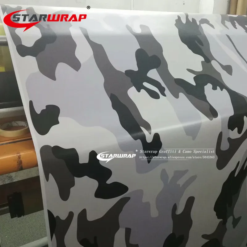 Starwrap белый черный серый пиксель камуфляж большие пятна для автомобиля