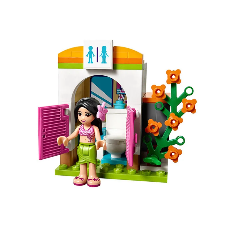 Совместимость Legoe giftse 10611 593 шт. + друзья девушки Heartlake бассейн строительные блоки