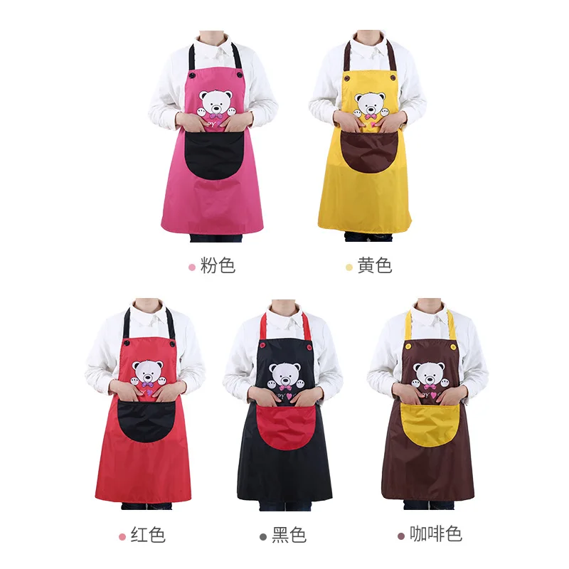 Милые модные фартуки водонепроницаемые маслостойкие Мультяшные кожаные для