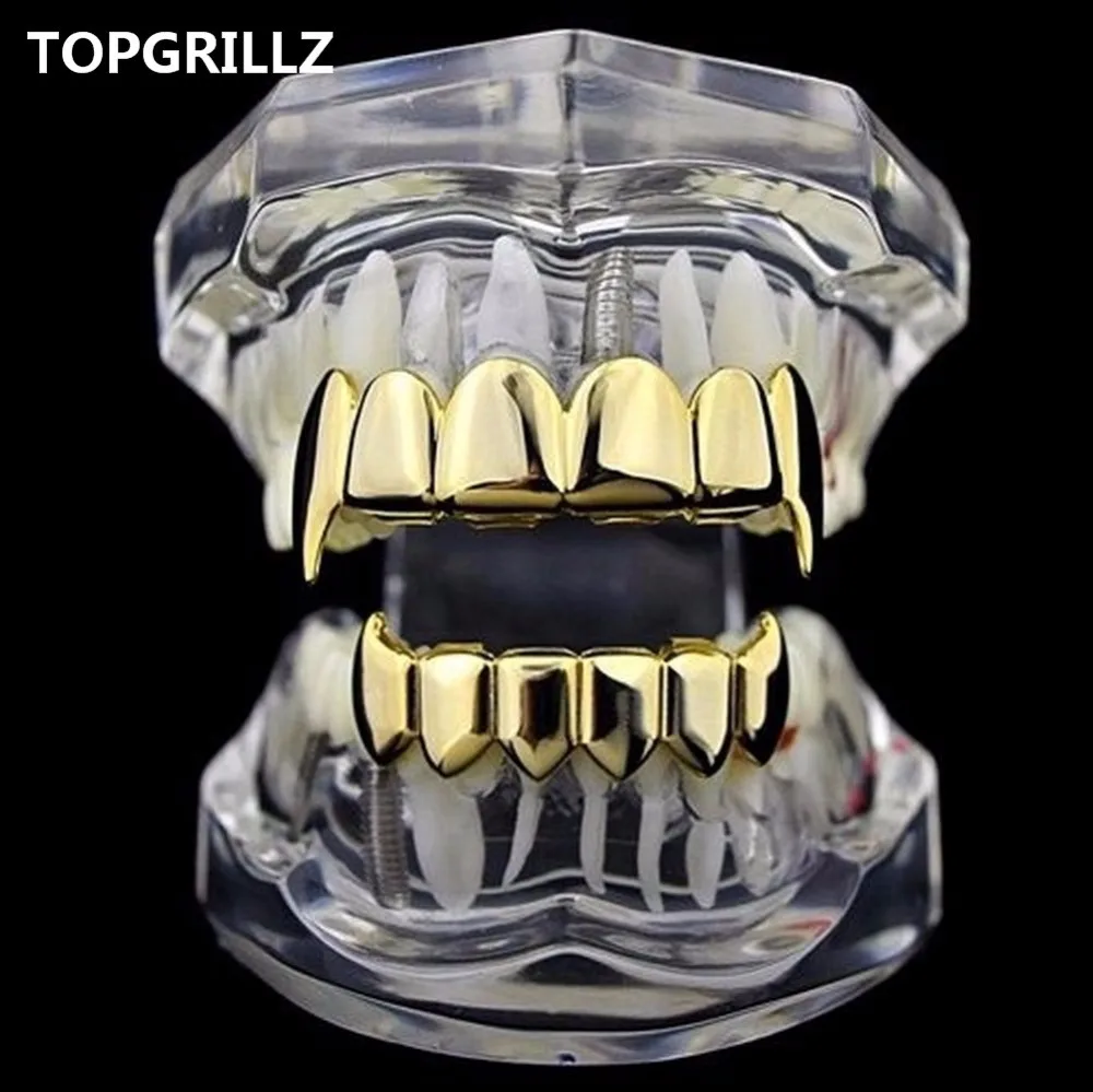 Набор для гриля TOPGRILLZ с золотым и серебряным покрытием набор в стиле хип хоп
