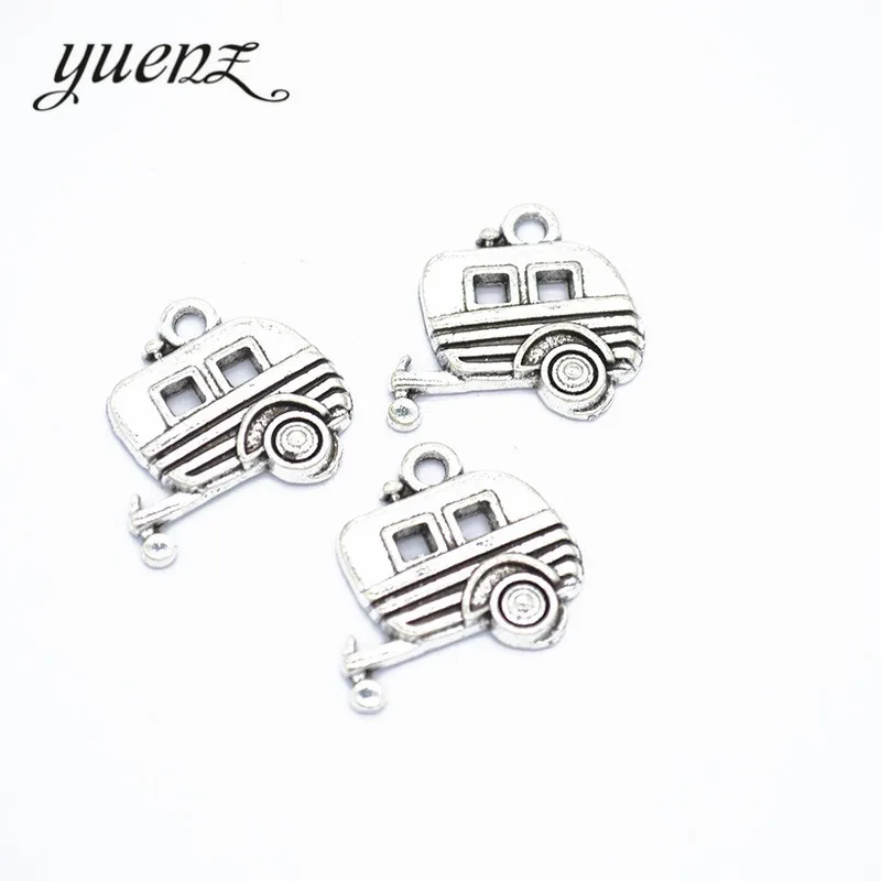 

YuenZ 15pcs Antique silver plated RV Charms Pendant Fit Jewelry Making DIY Jewelry Findings 18*17mm J322