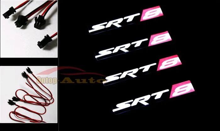 SRT8 стиль с подсветкой светодиодный порог Накладка защита для Jeep Cherokee 2011