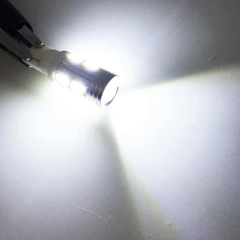 10 шт. большая акция T10 W16W 921 5630 SMD 10Led 6000K белый проектор Лен Автомобильный задний