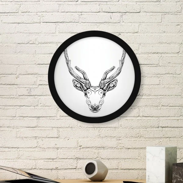 Бабочка Сова Птица Кролик Слон животный портрет эскиз круглая картина рамка