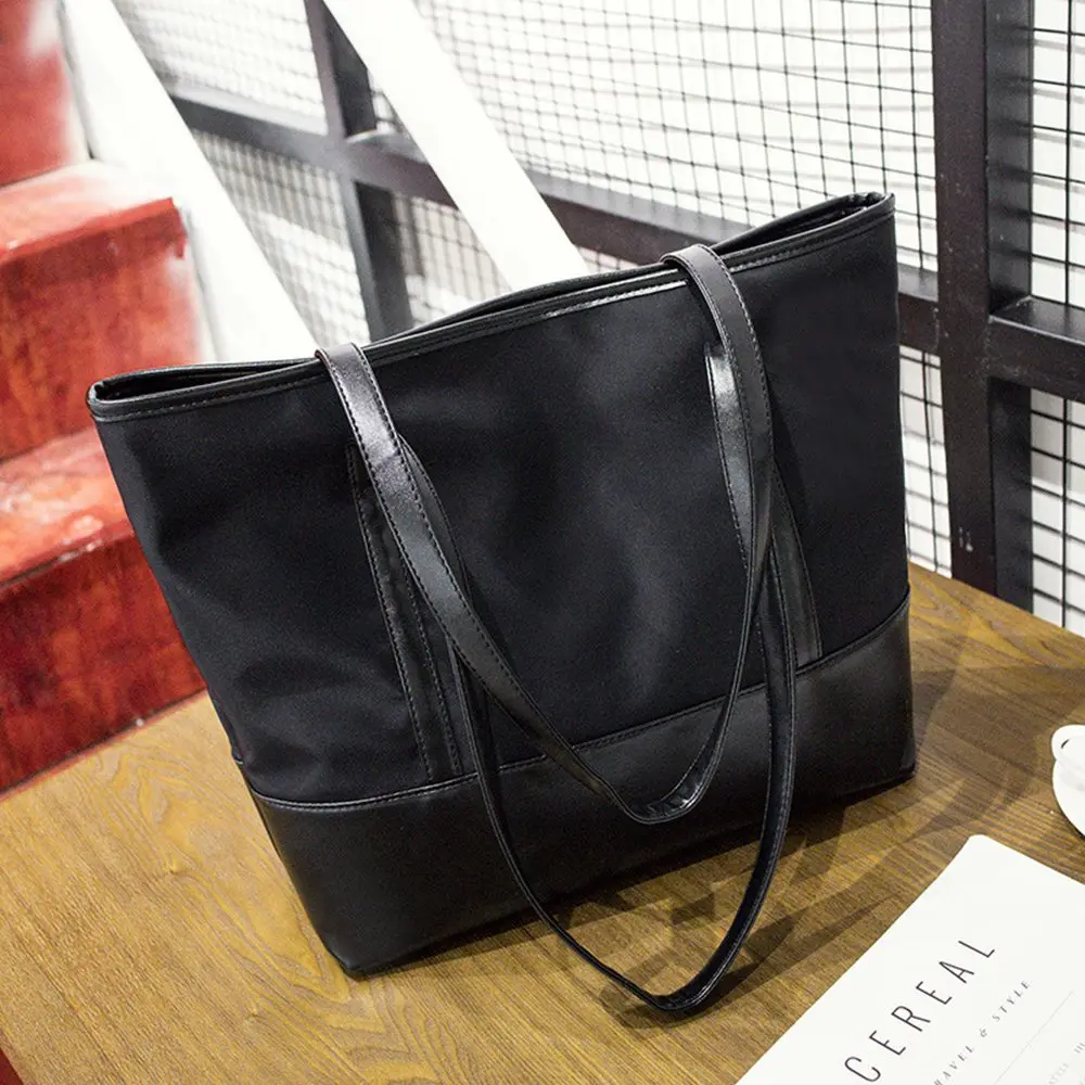 Модная простая женская сумка на молнии холщовая плечо вместительная