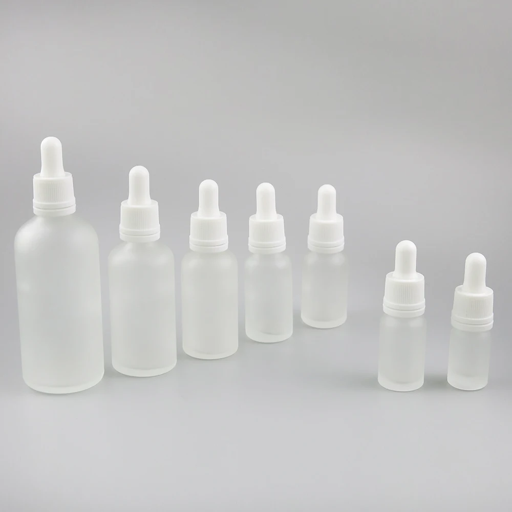 

360 x 5ml 10ml 15ml 20ml 30ml 50ml 100ml Essential Oil Frosted Bottle With Dropper For Liquid Reagent Pipette Bottle with Lock