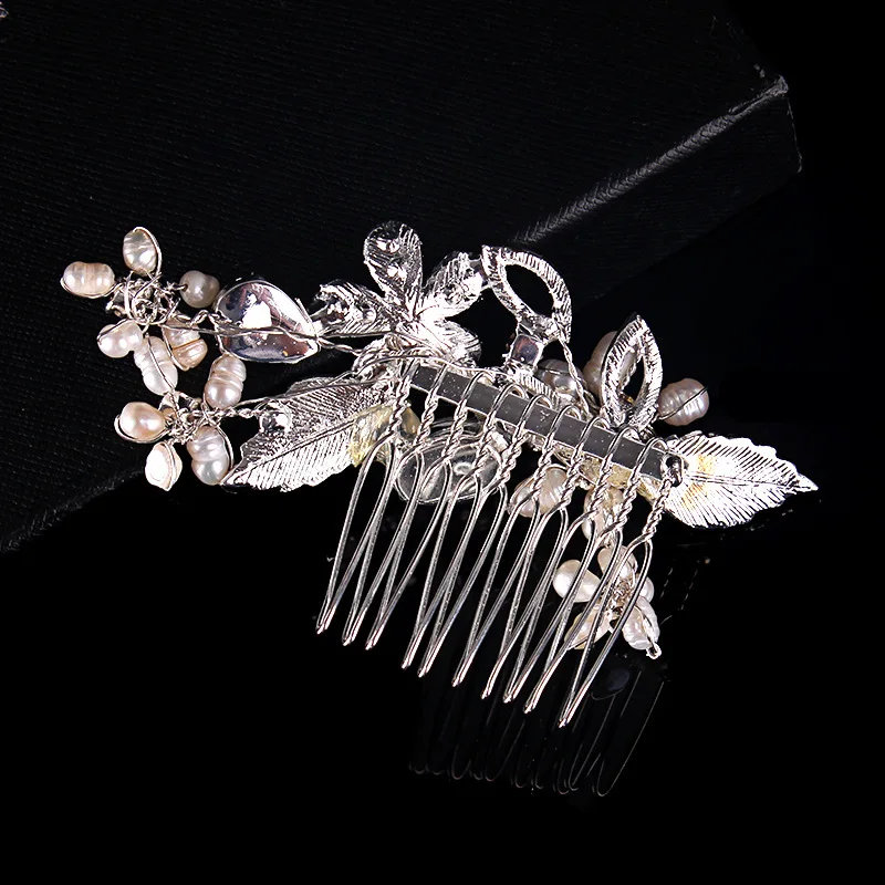 Bridal Hair Comb Tiara Wedding Austrian Crystal Simulates Pearl Hairwear for Women Fashion Jewelry Chic Accessories A001 | Украшения и