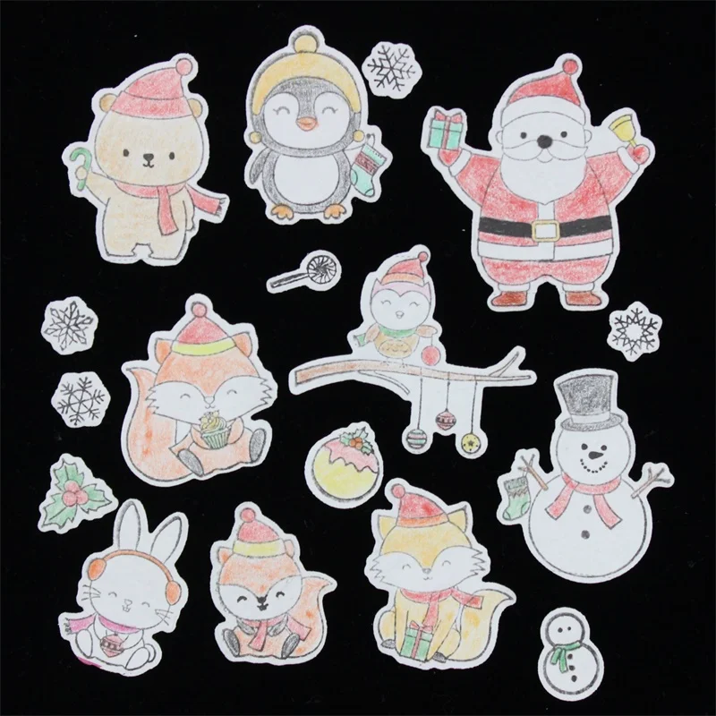 VUAWRTG рождественские животные прозрачные силиконовые штампы и металлические для