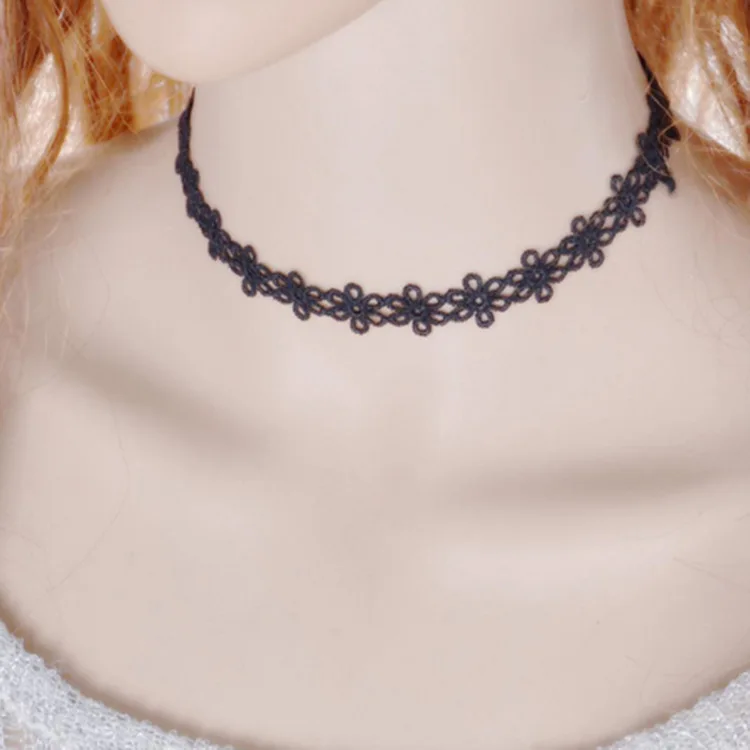 Женское Ожерелье винтажное черное бархатное из полиэстера|choker fashion|fashion chokerchoker for