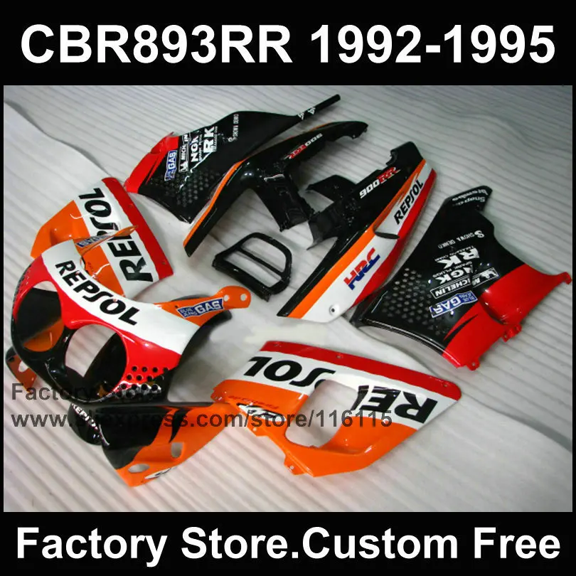 Комплект обтекателей для мотоциклов HONDA CBR900RR 1992 1993 1994 CBR 893RR 92 93 95 1995|fairing kit|motorcycle