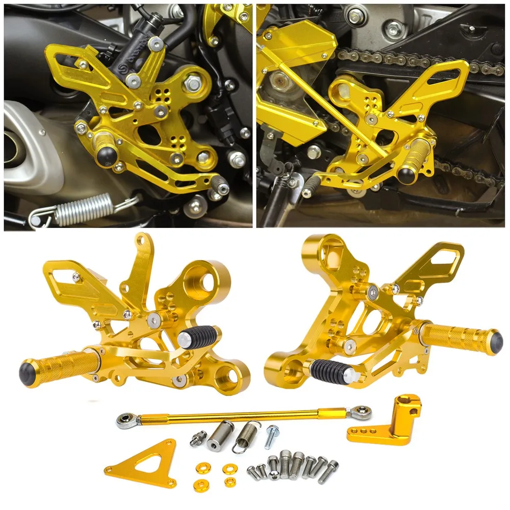For Yamaha MT09 FZ09 MT-09 FZ-09 MT FZ 09 2014 2015 2016 2017 2018 2019 Adjustable Motorcycle Rearsets Foot Peg Footrest Footpeg |