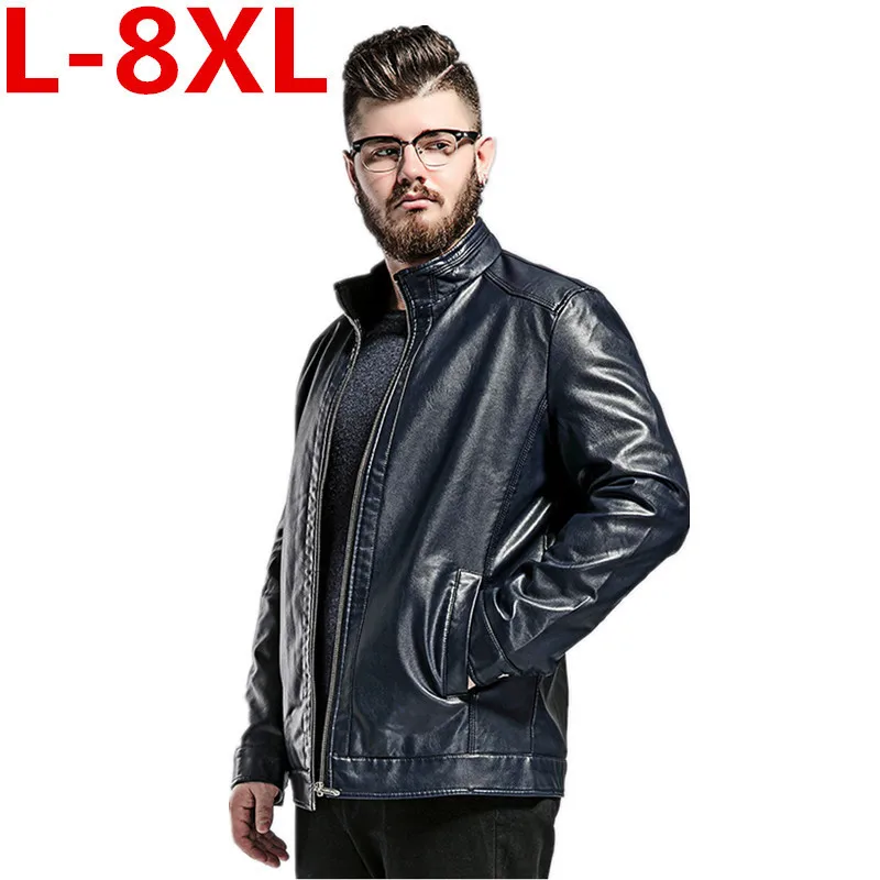 8XL 7XL мужские кожаные куртки jaqueta masculinas Inverno Couro пальто Jaquetas De Мужская зимняя