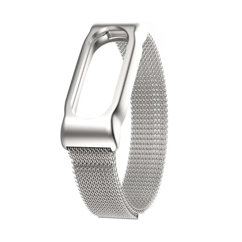 Silver Flash Sale Браслет mi jobs mi Band, 2 ремешка, браслет из нержавеющей стали для Xiaomi mi, ремешок на запястье, 2 магнита, металлический Смарт-браслет, ремешок mi Band, 2 браслета - Цвет: Silver Flash Sale