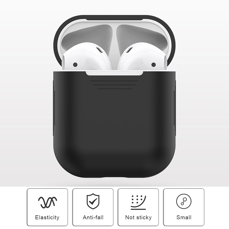 Мягкий силиконовый чехол для Apple Airpods Противоударная крышка наушников аксессуары