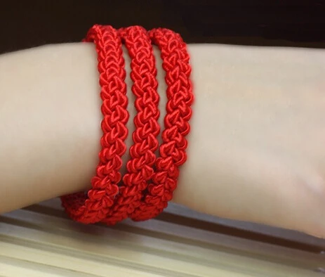 Лидер продаж 50 шт./лот ручная работа плетеный транспорт Лаки красная веревка