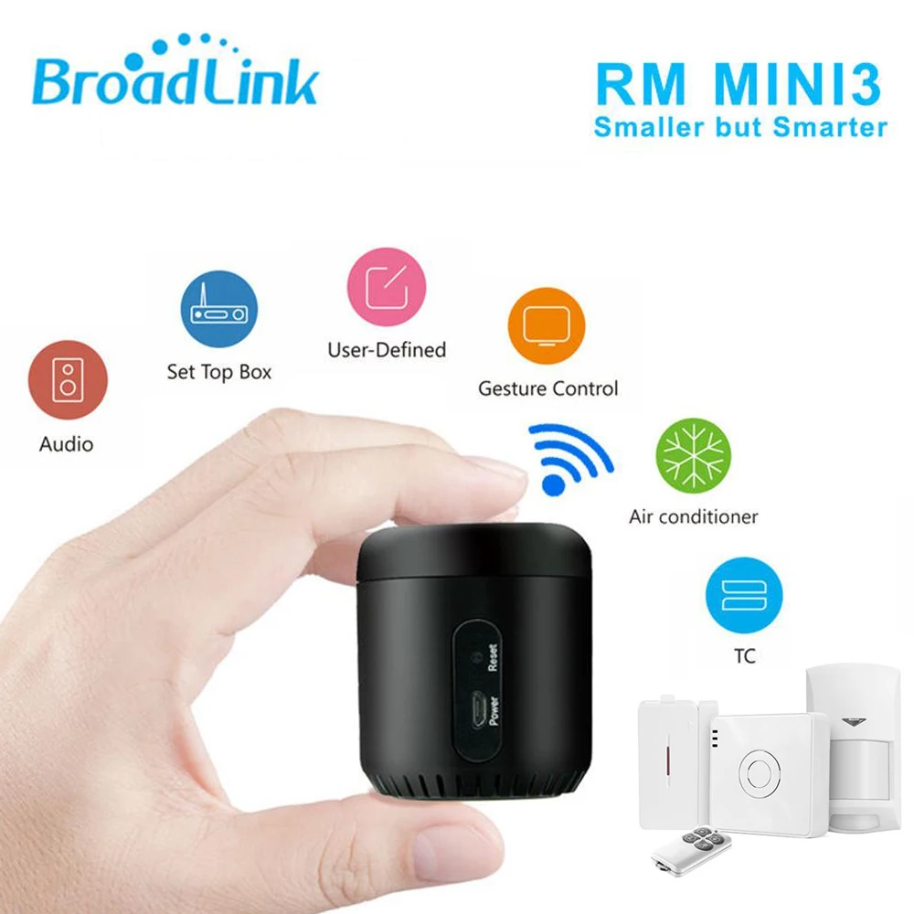 Комплект Broadlink RMMini3 S2 совместимый с Alexa Google Home детектор охранной сигнализации