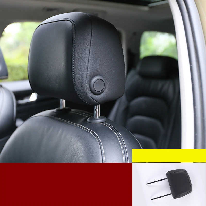 1 pcs Lsrtw2017 Натуральная Кожа автокресло регулятор подголовника для Skoda Kodiaq Karoq GT - Название цвета: 1 pcs