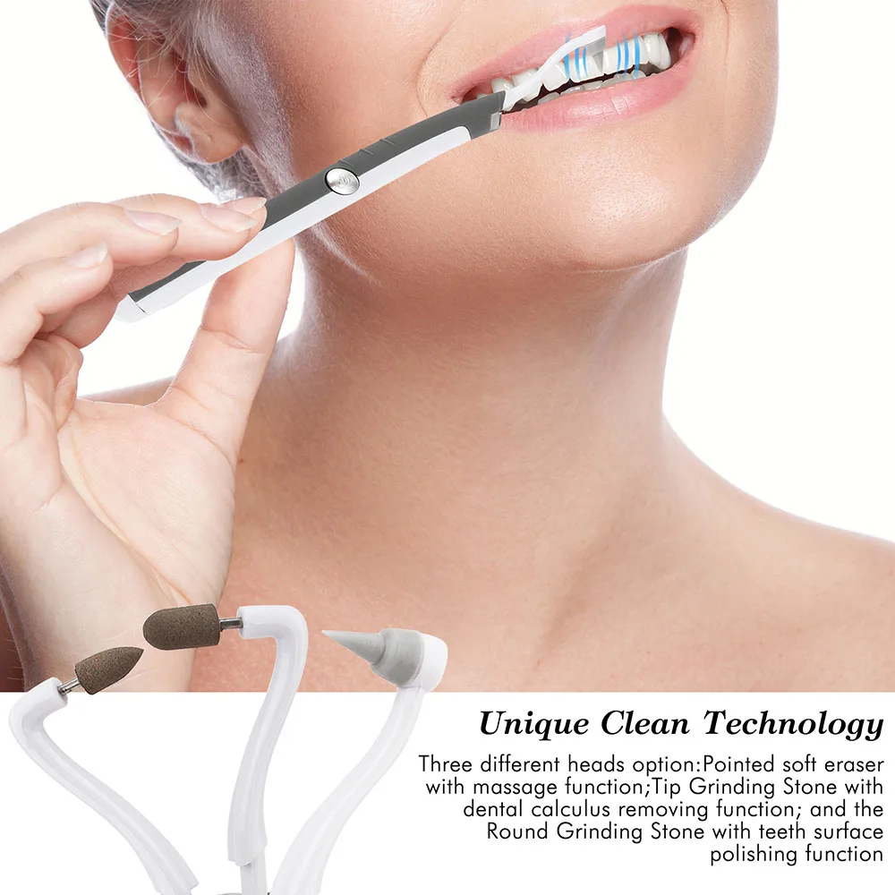 3 в 1 Электрический ультразвуковой ластик для удаления зубного налета | Красота и