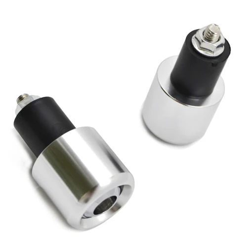 Silver Grip Ends Cap BJMOTO мотоциклетная Антивибрационная балансировочная рукоятка Концевая заглушка наконечники для 22 мм руль с 18 мм внутренним отверстием - Цвет: Silver Grip Ends Cap