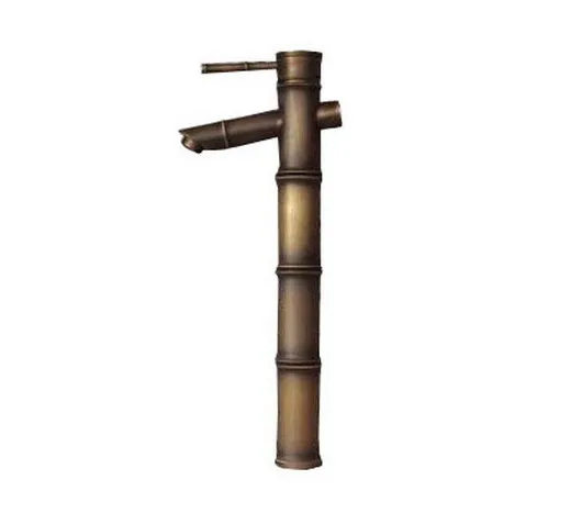 

Classic Single Lever Handle Brass Bamboo Shape Bathroom Faucet Vessel Sink Basin Mixer Taps anf222