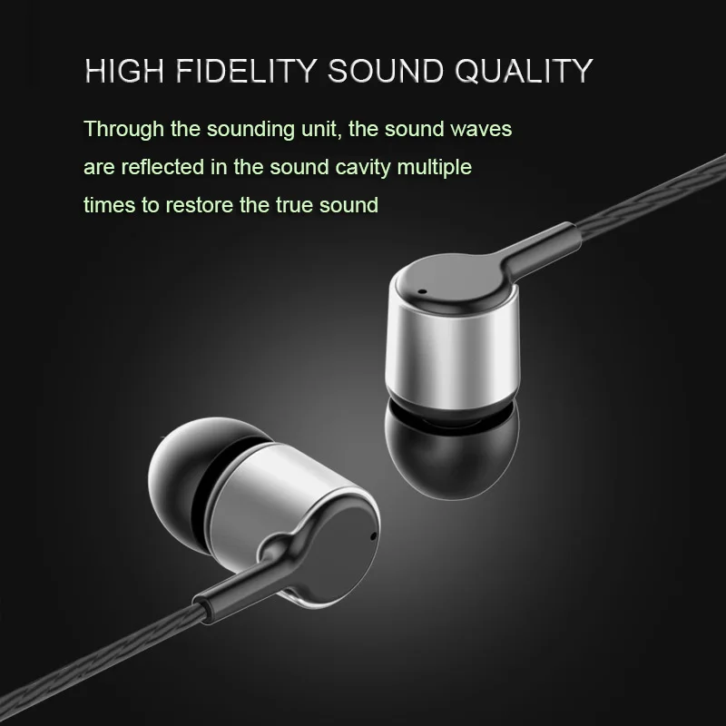 TYNNSEIN M54 Спортивные наушники вставные в ухо с микрофоном для компьютера, смартфона Xiaomi, Huawei, Samsung, MP3, MP4 и т.д.