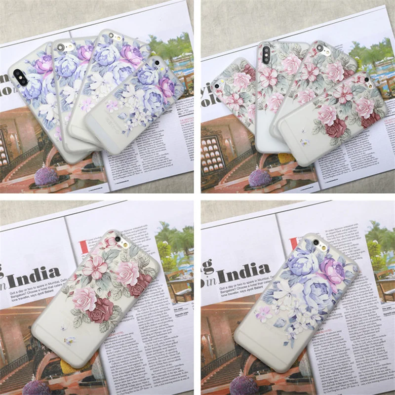 Phone Cases For iphone 7 6 6S 8 Plus X Case Retro Girly Soft Silicon Cover 5 5s SE Anti-knock Matte Coque fundas |
