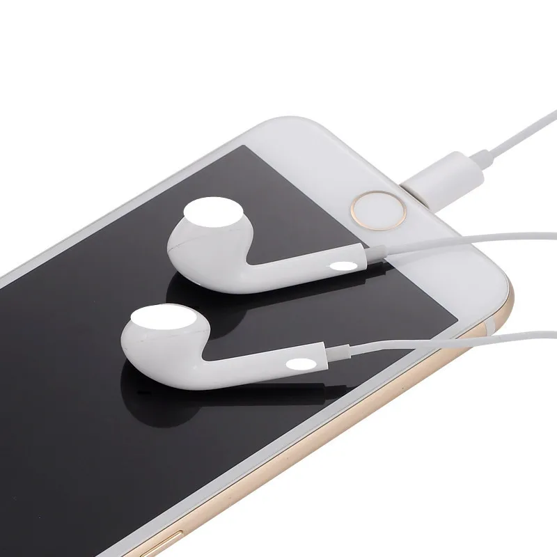 GOXIIS For ip 7 8 X Pleasant To The Surprise price of Ear Earplugs Linear Control Headset Interface Flat Head Hot earphones | Электроника