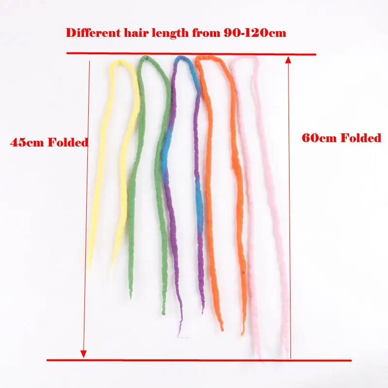 Роскошные для плетения 10 прядей на рост 90 см 120 длинные Непал валяной шерсти из