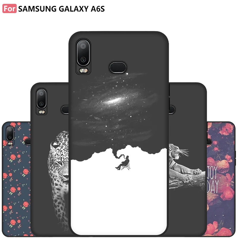 iTien Elegant Cartoon Design style Silicone Protect Case For Samsung Galaxy A6S Cover Gel Skin Printing Rubber Pouch Shell |