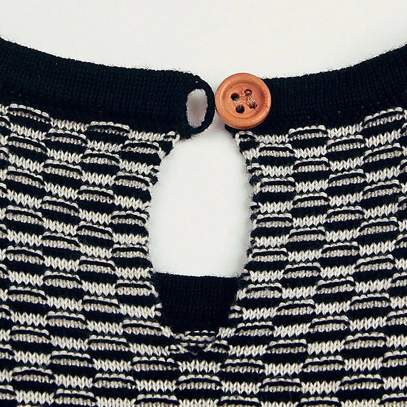 Весеннее вязаное платье с коротким рукавом для маленьких девочек принцессы в